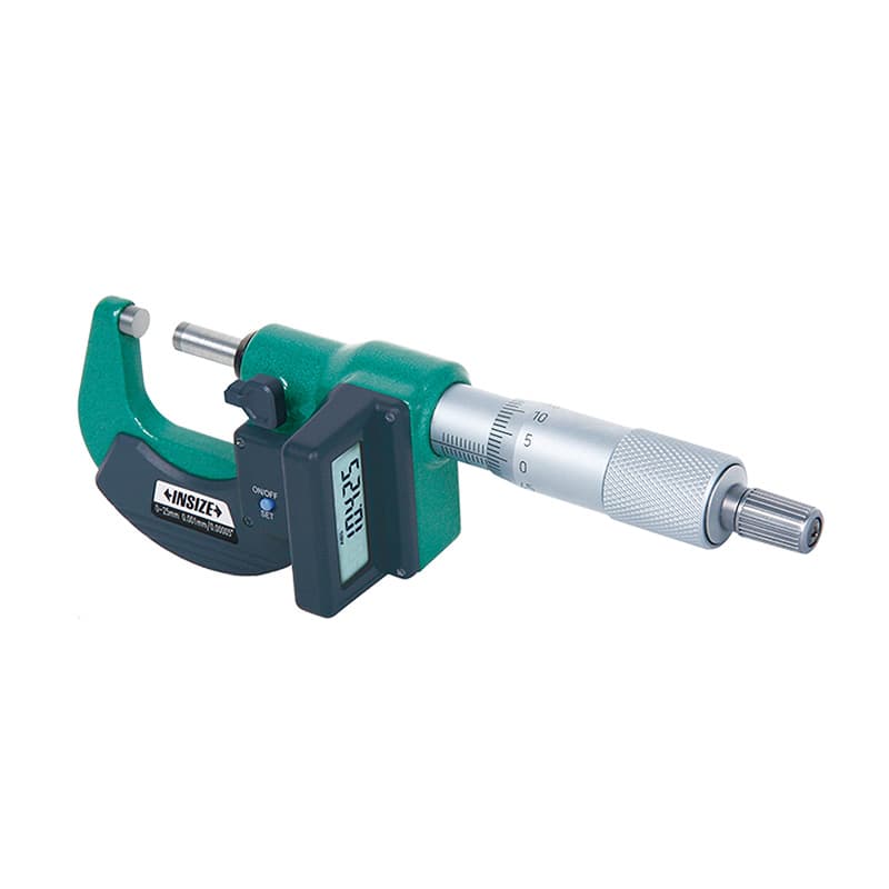 میکرومتر عمودی دیجیتال اینسایز 3565-25A تیپ A برای اندازه‌گیری ضخامت تا 25 میلی‌متر