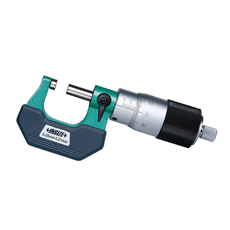 میکرومتر خارج‌سنج پیشروی سریع اینسایز 3208-25B با بازه 0 تا 25 میلی‌متر