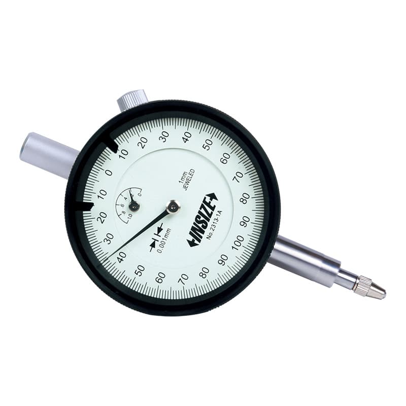 ساعت اندیکاتور دقیق INSIZE 2313 با صفحه مدرج 0-100-0 و تقسیم‌بندی 0.001 میلی‌متر