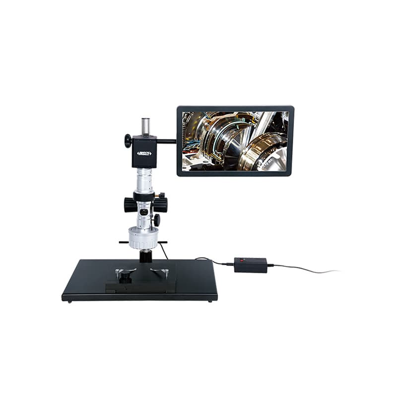 میکروسکوپ دیجیتال سه‌بعدی چرخش‌دستی اینسایز 5313-S407 با پایه، لنز و نمایشگر ۱۳٫۳ اینچ