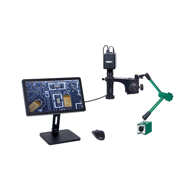 میکروسکوپ دیجیتال فوکوس‌خودکار اینسایز مدل 5317-AF110 با نمایشگر و گیرهٔ رومیزی