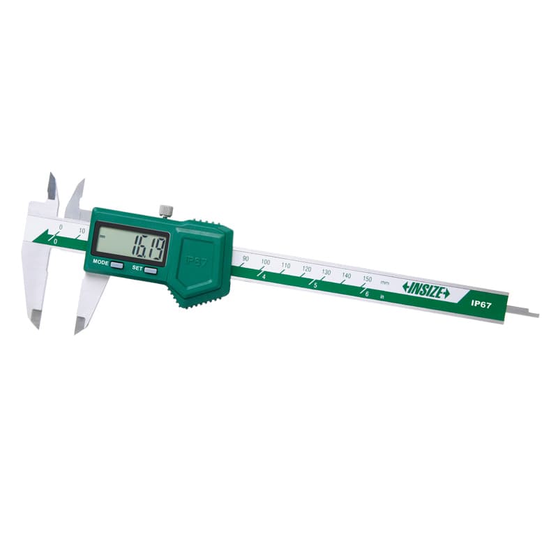کولیس دیجیتال IP67 اینسایز 1118 با نمایشگر و میلهٔ عمق مستطیلی