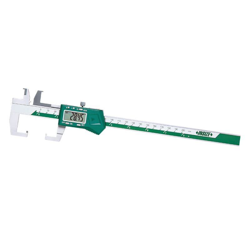 کولیس دیجیتال شیار داخلی اینسایز 1128 با فک‌های ویژه اندازه‌گیری قطر یا فاصله شیار